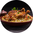 Chicken biryani meal